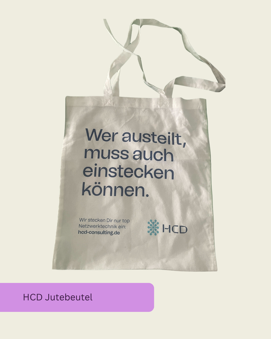 HCD-Jutebeutel „Wer austeilt, muss auch einstecken können.“